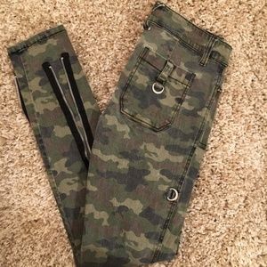 Royal Bones Jeans - Camo Skinny Jeans with Accent Zippers Royal Bones Royal Bones Jeans - Camo Skinny Jeans with Accent Zippers Royal Bones